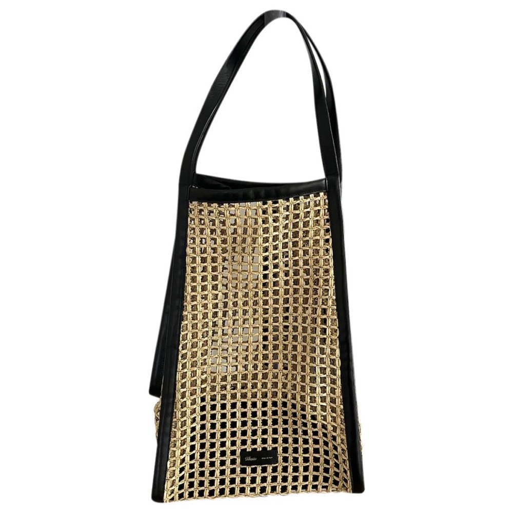 Khaite JUNE raffia tote; very good condition! 100% raffia and leather.
